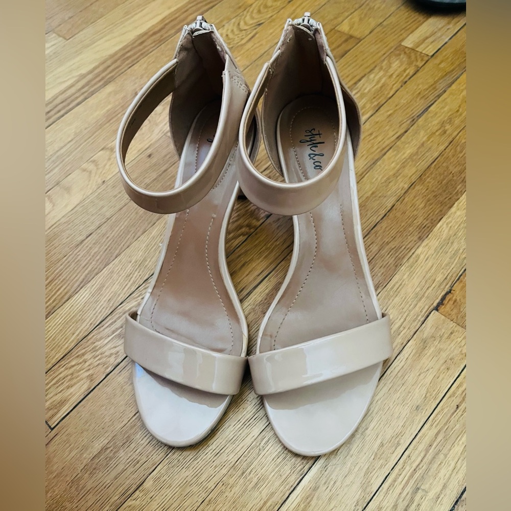 Nude Patent Leather Heels